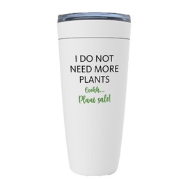 Gardening White Edition Viking Tumbler 20oz - Plant Sale - Gardeners Vegetables Plant Lover Flower Patio Garden Floral Theme Hortuculturist Yard Worker Landscaper Succulent