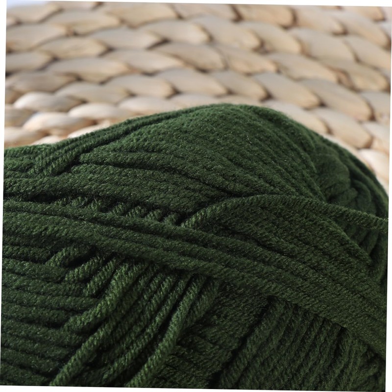 SEWACC Milk Cotton Yarn Soft Army Green Chunky Knitting Yarn