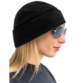 Beechfield - Recycled Elegant Fleece Cuffed Design - Beanie - Black