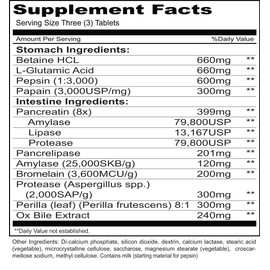 Priority One Vitamins Hypo Gest 120 Tablets - Mega Clinical dose of a Two Phase Formula That Provides enzymes to Maintain Healthy Digestion and intestinal Enzyme Activity.*