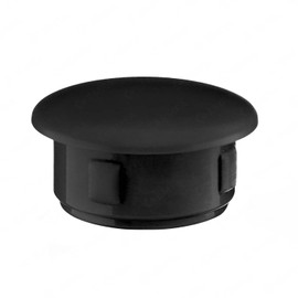 EMFA Cover Caps for 15 mm Drill Holes Black Pack of 100 - Blanking Plugs 15 mm, Cover Plugs with 18 mm Head Diameter