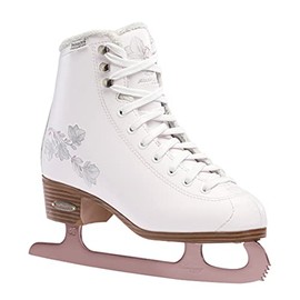 Rollerblade Bladerunner Ice Diva Women's Adult Figure Skates, White and Rose Gold, Ice Skates