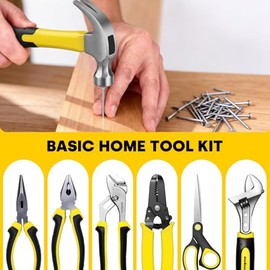 Enventor Home Tool Kit, 220 Piece Hand Tool Kit with Toolbox Storage Case, Basic Household Auto Repair Tool Set for Home Repairs Men Women DIY, Auto Maintenance, General Use, Household Repair Tools