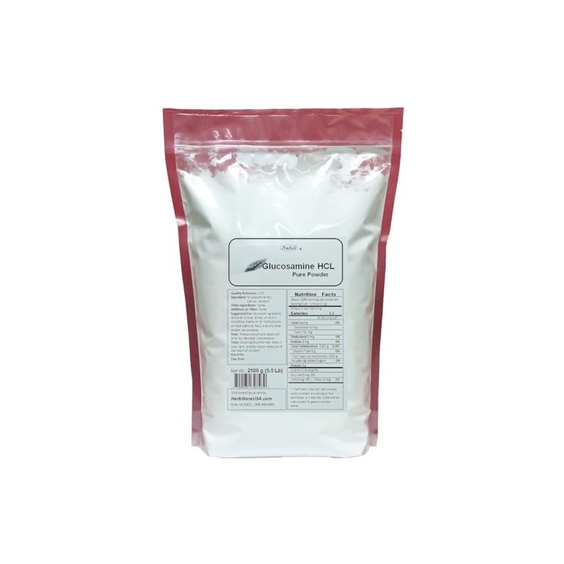 Glucosamine HCL Powder Bulk Pure (2500 g (5.5 Lb))