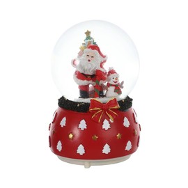 Christmas Musical Snow Globe Light Up Crystal Ball Music Box with Colorful Lights Snowfall Melody Musical Artware Santa Claus Exquisite Desktop Ornament for Birthday Christmas Thanksgiving Present