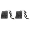 Wired Number Pad 18 Keys Ergonomic USB Plug and Play