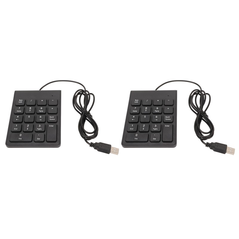 Wired Number Pad 18 Keys Ergonomic USB Plug and Play