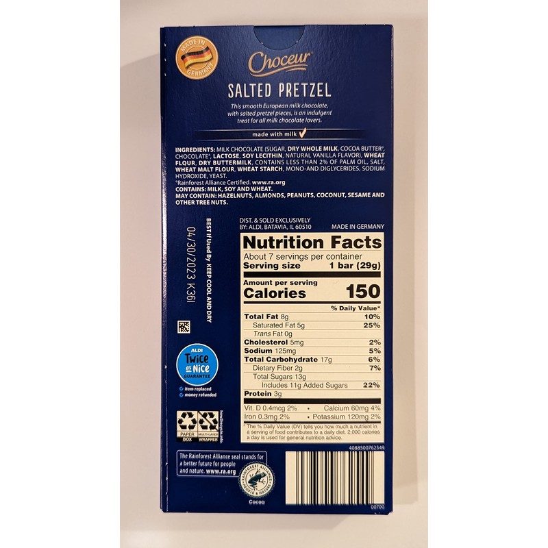 Choceur Smooth & Creamy European Chocolate: Crunchy Salted Caramel, Milk