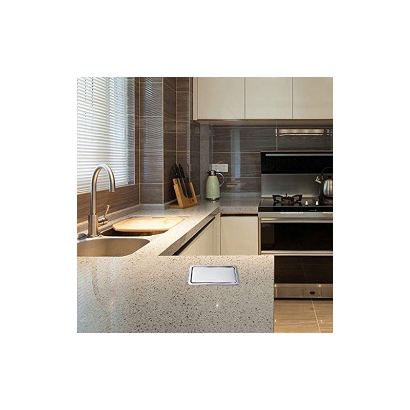 Pearlead Simple Trash Grommet for Kitchen Countertop with Auto Cover