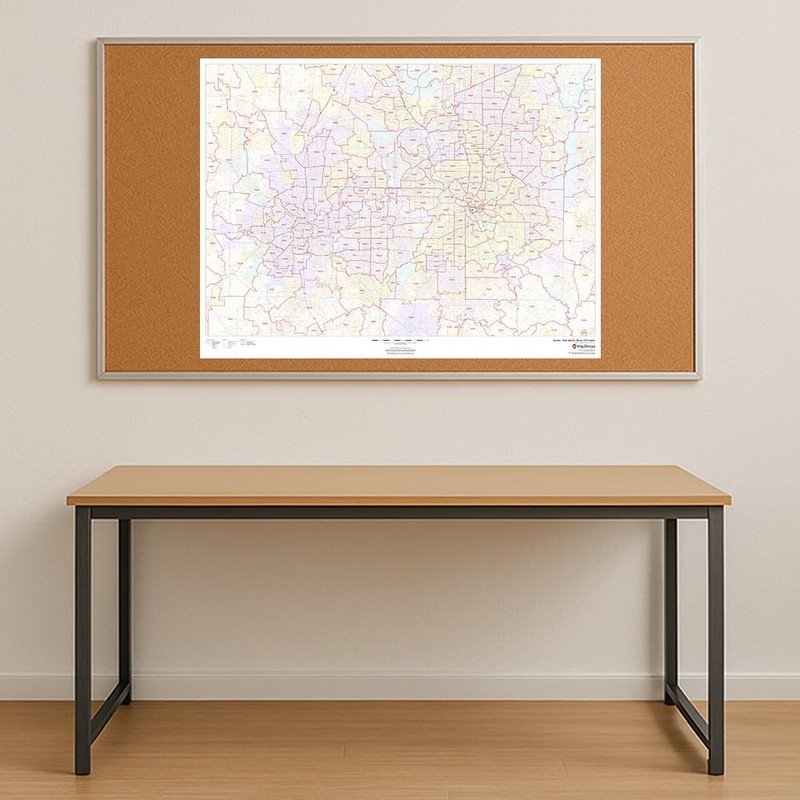 Dallas - Fort Worth, Texas Zip Codes - 48" x