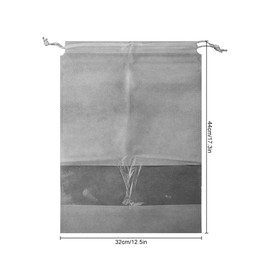 6Pcs Travel Shoe Bag with Transparent Slot, Jagowa Large Dustproof Drawstring Shoes Storage Bags Portable ShoeOrganizer Bags for Women Men (Grey)