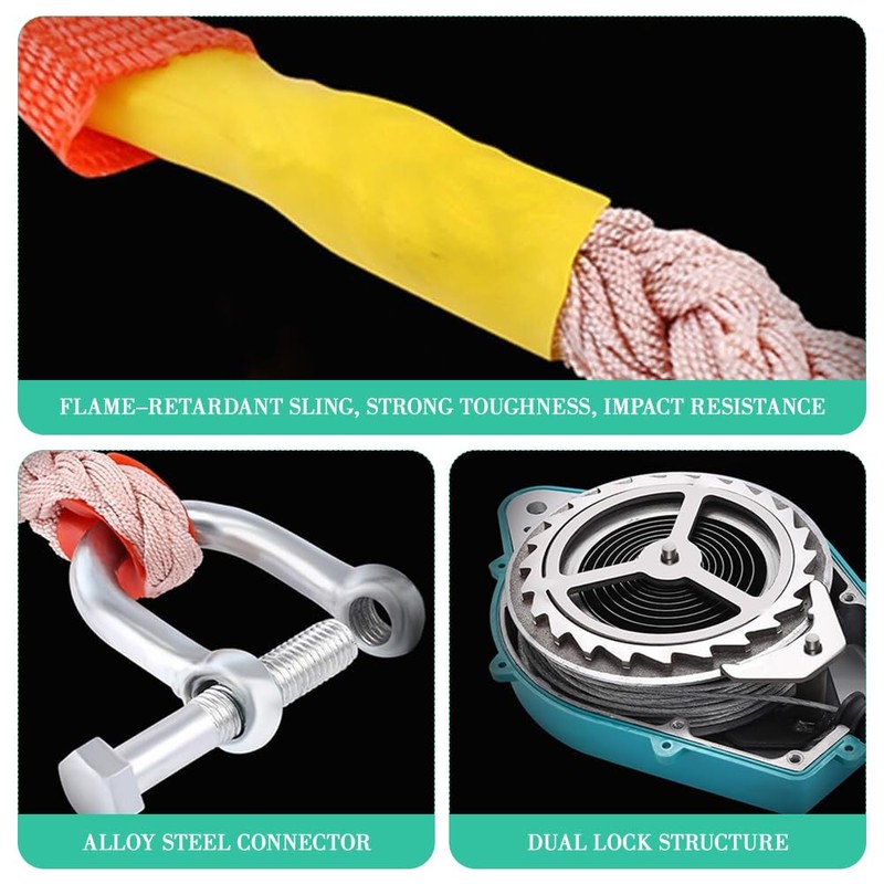KBIBCK Self Retracting Lifeline, 10 M Retractable Fall Protection Set,