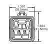 Hella H84709001 Relay Connector ISO fits Mini Weatherproof w/ 12in