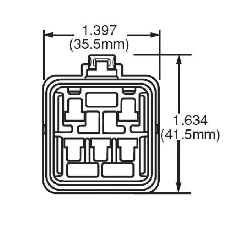 Hella H84709001 Relay Connector ISO fits Mini Weatherproof w/ 12in