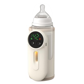 Portable Baby Bottle Warmer for Breastmilk or Formula - Fast Heating, Rechargeable Bottle Warmer On The Go, Instant Heating & Long-Lasting Warming, Temperature Display, Milk Level Indicator, 8000mAh