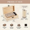 houlishu 36 Pcs Alphabet Number Stamps - Wooden Rubber Vintage