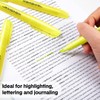 Thenshop 100 Pcs Yellow Highlighters Bulk Pocket Style Gel No