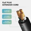 EP Cable de extensión de enchufe plano de 15 pies,
