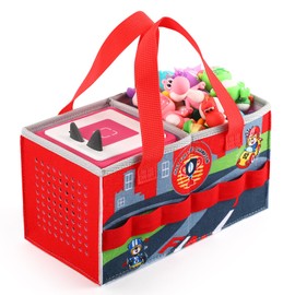 Carry Bag for Toniebox Starter Set and Tonies Figure, Protective Case Organiser with Plenty of Space for Toniebox Accessories, Bag with Carry Handle for Toniebox Figures Storage (Red)