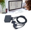 USB KVM Switch 2 Ports Wired HD Multimedia Interface KVM
