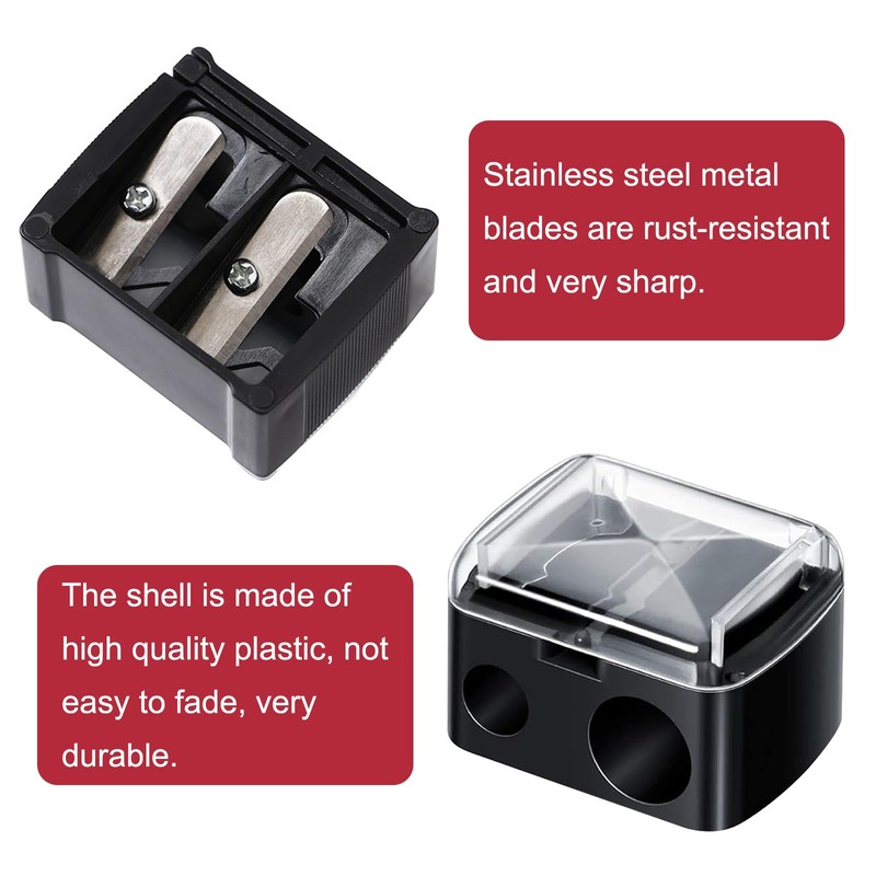 Universal Dual Eyeliner Sharpener Makeup, 2 Pieces 2 Holes Dual