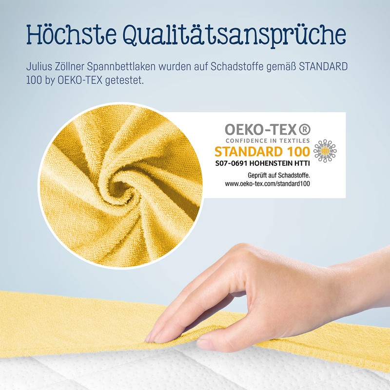 Julius Zöllner Terry Cloth Fitted Sheet for Cradles and Bassinets,