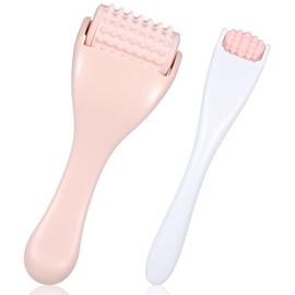 2Pcs Muscle Roller Small Muscle Relaxation Tool Portable Manual Plastic Therapy Massage Tools Massager Roller for Relaxing Thigh, Leg, Hands Full Body Muscle (5.2/6.7 in)