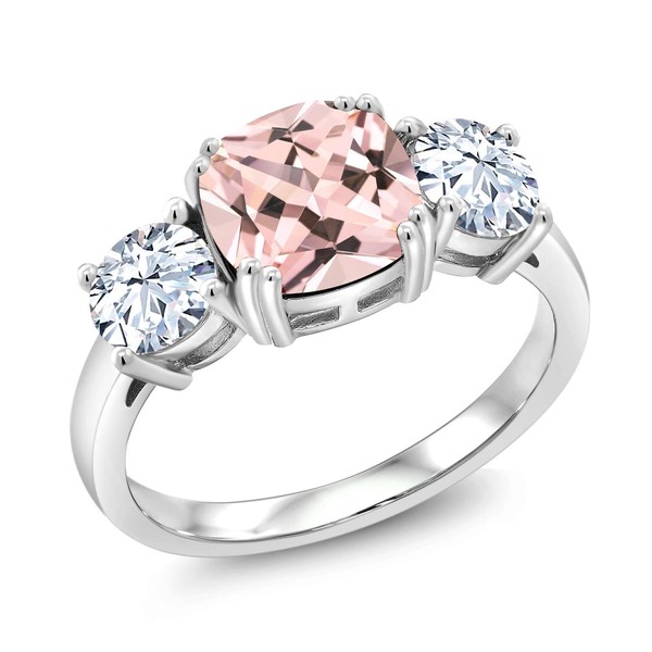 Gem Stone King 925 Sterling Silver Peach Nano Morganite and