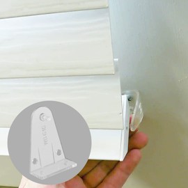Waziaqoc 4PCS Hold Down Brackets for Mini Clear Plastic Blinds Bottom Rail Hold Clips for 2 Inch Blinds Shades