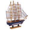 Model Ship Mediterranean Style High Density Natural Pinewood Durable Vibrant