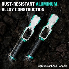 Ghosthorn 11" Aluminum Alloy Fish Lip Gripper with Scale - 40lbs Saltwater Fishing Grabber Tool, 360° Swivel Non-Slip Handle, Corrosion-Resistant Fish Holder for Caught Fish, Fish Control Tackle