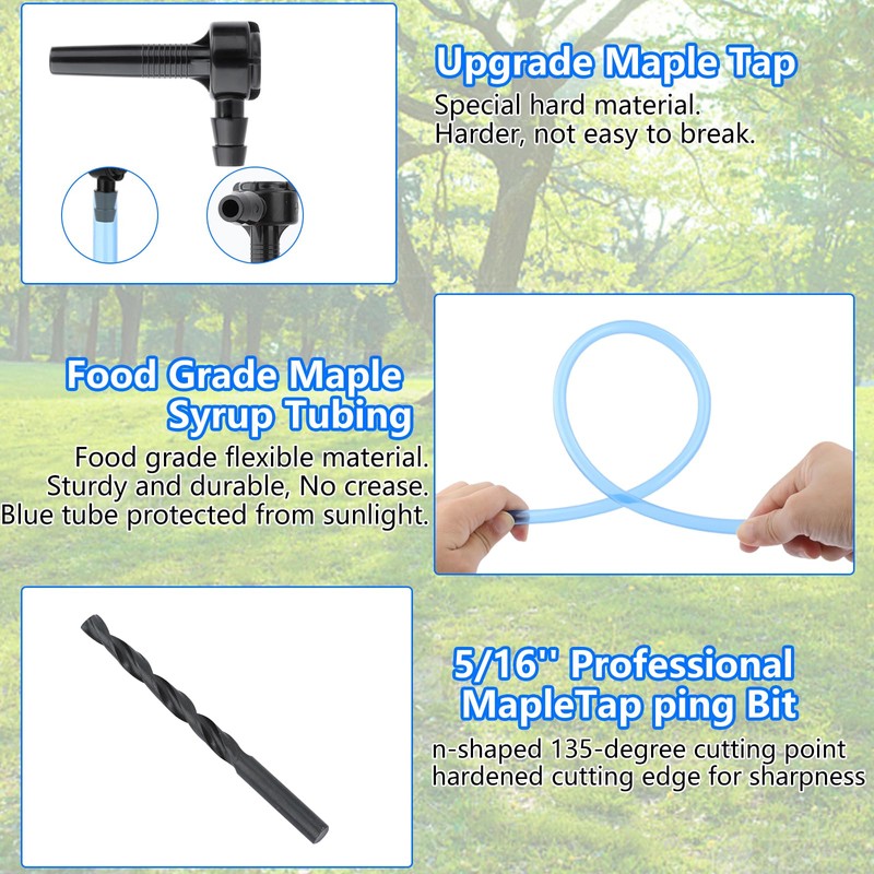 Maple Syrup Tapping Kit, Upgrade Maple Taps Set Include (15)