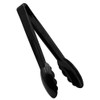 9" Black Plastic Utility Tong, Pack of 6