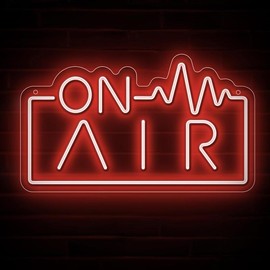 On Air Sign - Live On Air Neon Sign for Twitch, Tiktok, Youtube Streamers/Gamers - Live Streaming/Recording Light Sign – Red Cool Led Signs for Studio, Wall, Bedroom, Game Room Decor - Color: RED(NEW)