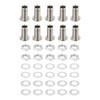 PATIKIL M8x15mm Round Head Hollow Screw Bolts Set of 40