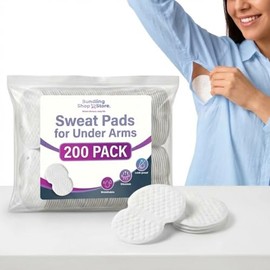 Sweat Pads for Under Arms-200 Pack (100 Pairs) Invisible Adhesive Underarm Pads, Breathable & Seamless Sweat Absorbing Guards, Disposable Clothing Protectors for Women & Men