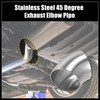 Hihaha 4 Pcs OD 2.5 Inch 45 Degree SS304 Stainless
