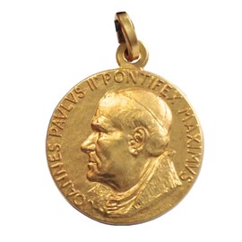925 Sterling Silver Gold Plated " Saint Pope John Paul II° (Pope Wojtyla) " - The Patron Saints Medals