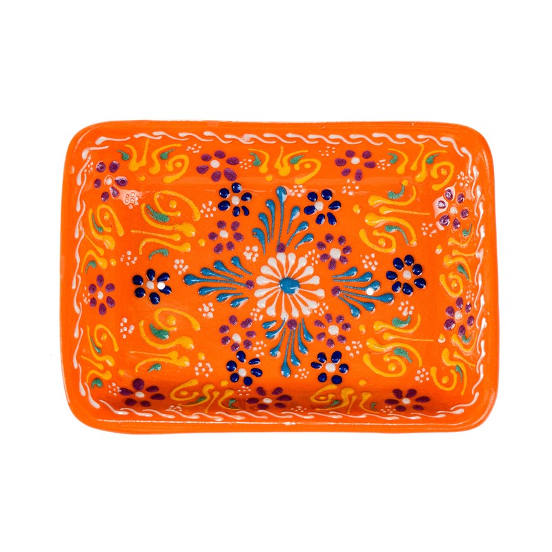 Soap Dish ottoman Ceramic Hand Painted Mezze Colourful