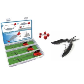 Jenzi Special Bait Fish Buoyancy System Predator Pike Set of 9 Assorted in a Box 10.14 and 18 cm Including 5 Ballast Leads 8-20 g and Free Fishing Scissors