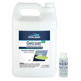 TotalBoat - 14308 Marine Gelcoat for Boat Building, Repair and Composite Coatings (White, Gallon with Wax), Packaging May Vary