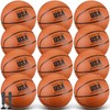 HyDren 12 Pcs Basketballs Bulk with Pump Donation Supplies Deflated