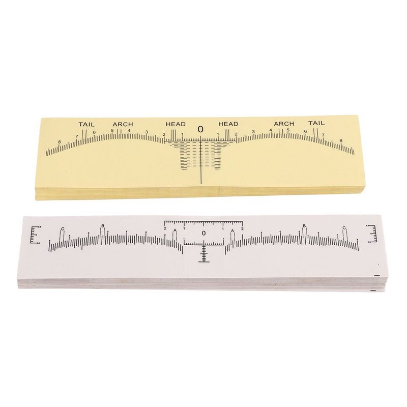 100pcs Adhesive Eyebrow Ruler Disposable Eyebrow Ruler Stencils Eyebrow Guide