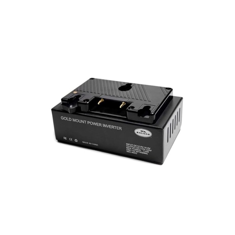 Savage Gold Mount Battery Power to 120V Voltage Inverter