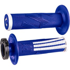 MX ODI Old Dutch International Jeff Emig PRO V2 Lock On Motorcycyle Grips - Blue/White