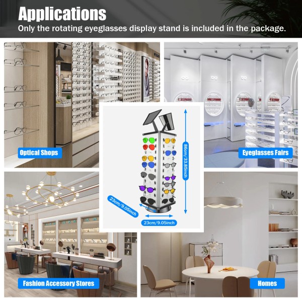 Unbranded 360° Rotate 44 Pairs Sunglasses Eyeglasses Display Stand Show