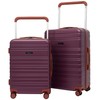 Travelers Club 20" Navigate Luggage, Burgundy, 2PC Set