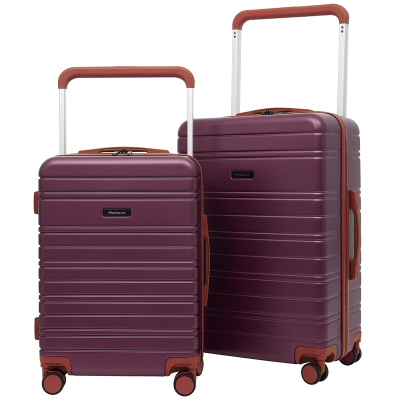 Travelers Club 20" Navigate Luggage, Burgundy, 2PC Set