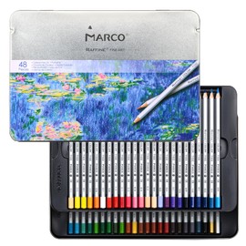 Marco 48 Colors Oil Colored Pencils, Drawing Colored Pencils, Beginners, Colored Pencils, Oil-based Wooden Colored Pencils, Kids Color Pencils, Professional Colored Pencils, Hexagonal Axis, Art