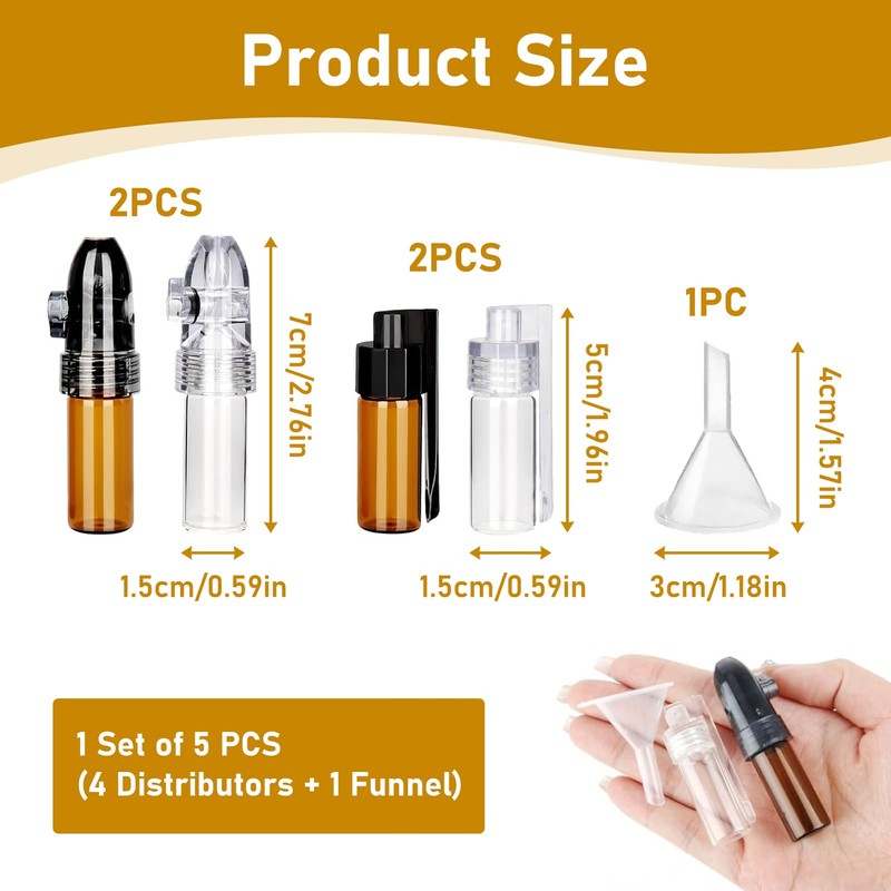 Pack of 5 Spice Powder Tool, Includes 2 Spice Powder
